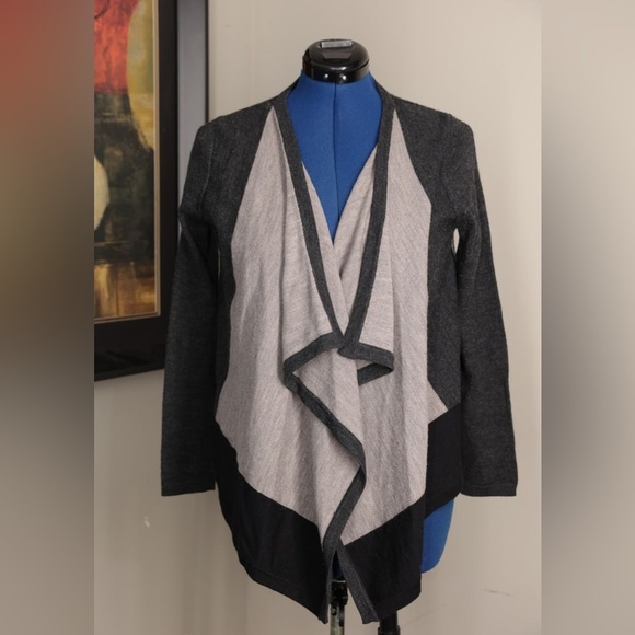 Carole Little  Long Sleeve  Open Front 100% Merino Wool Cardigan Sz S Lagenlook - Picture 1 of 4